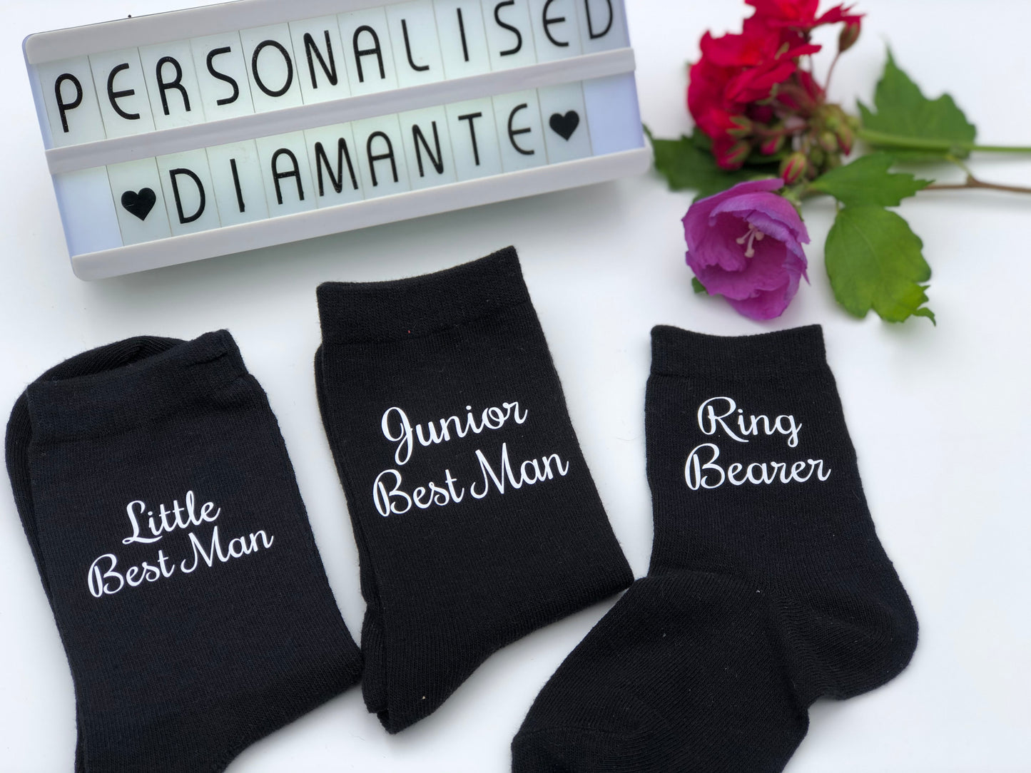 Kids wedding socks Page Boy, ring bearer, groomsman ect