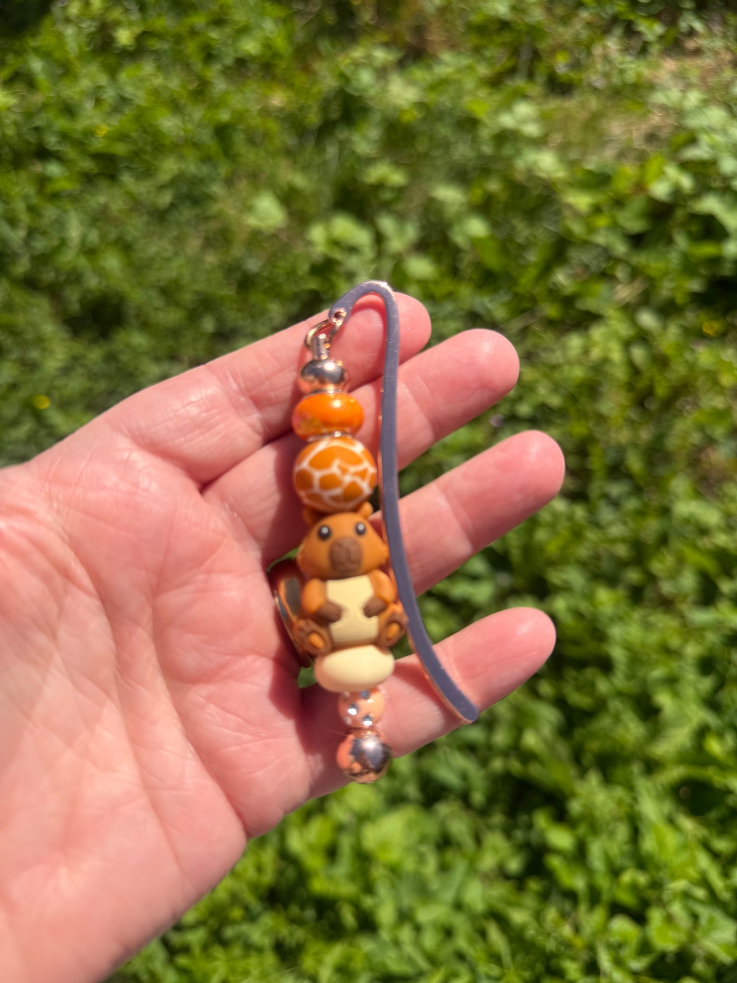 Beaded bookmark capabara