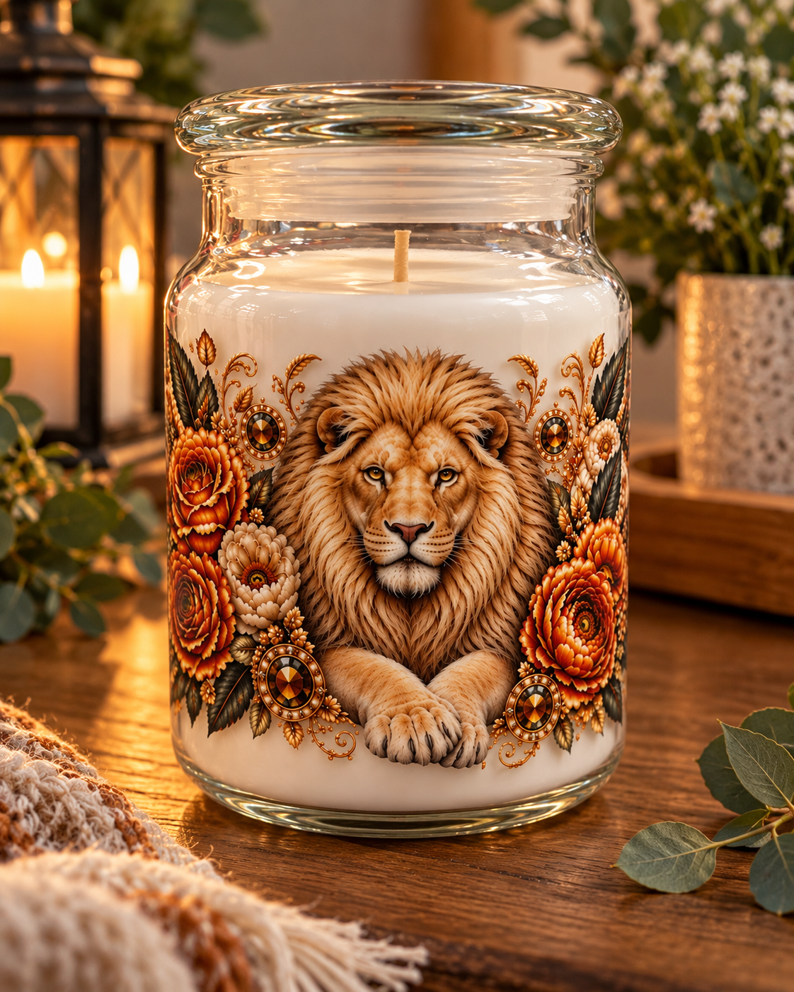 White Lion Candle