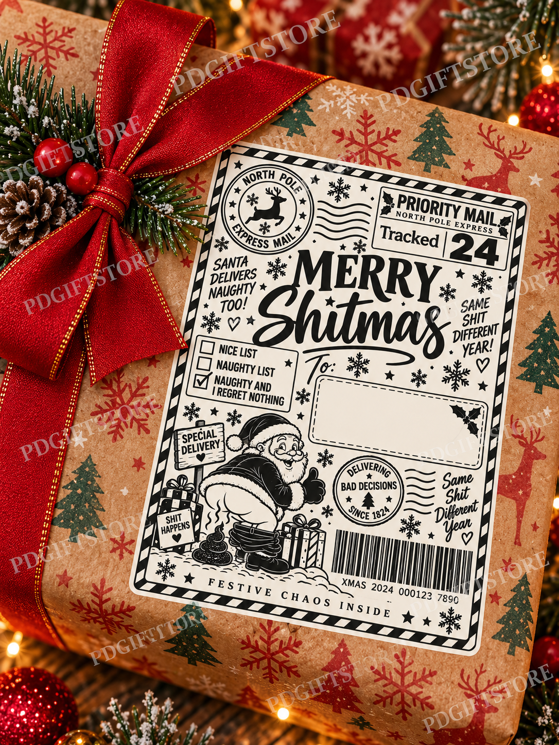 Adult Naughty swearing Christmas Present Labels