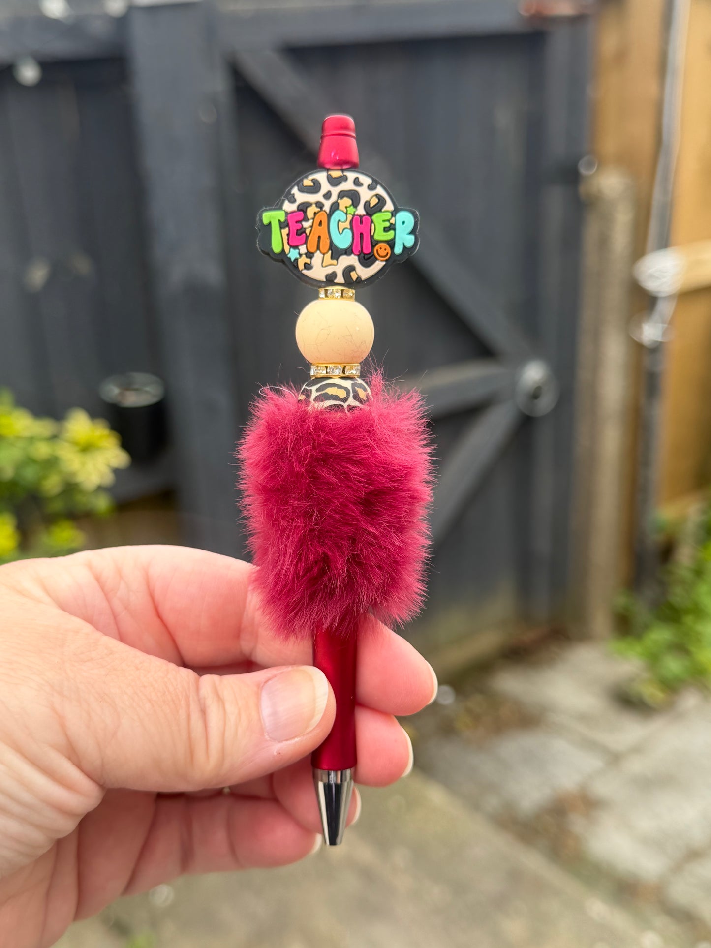 Teacher fluffy Bead pen