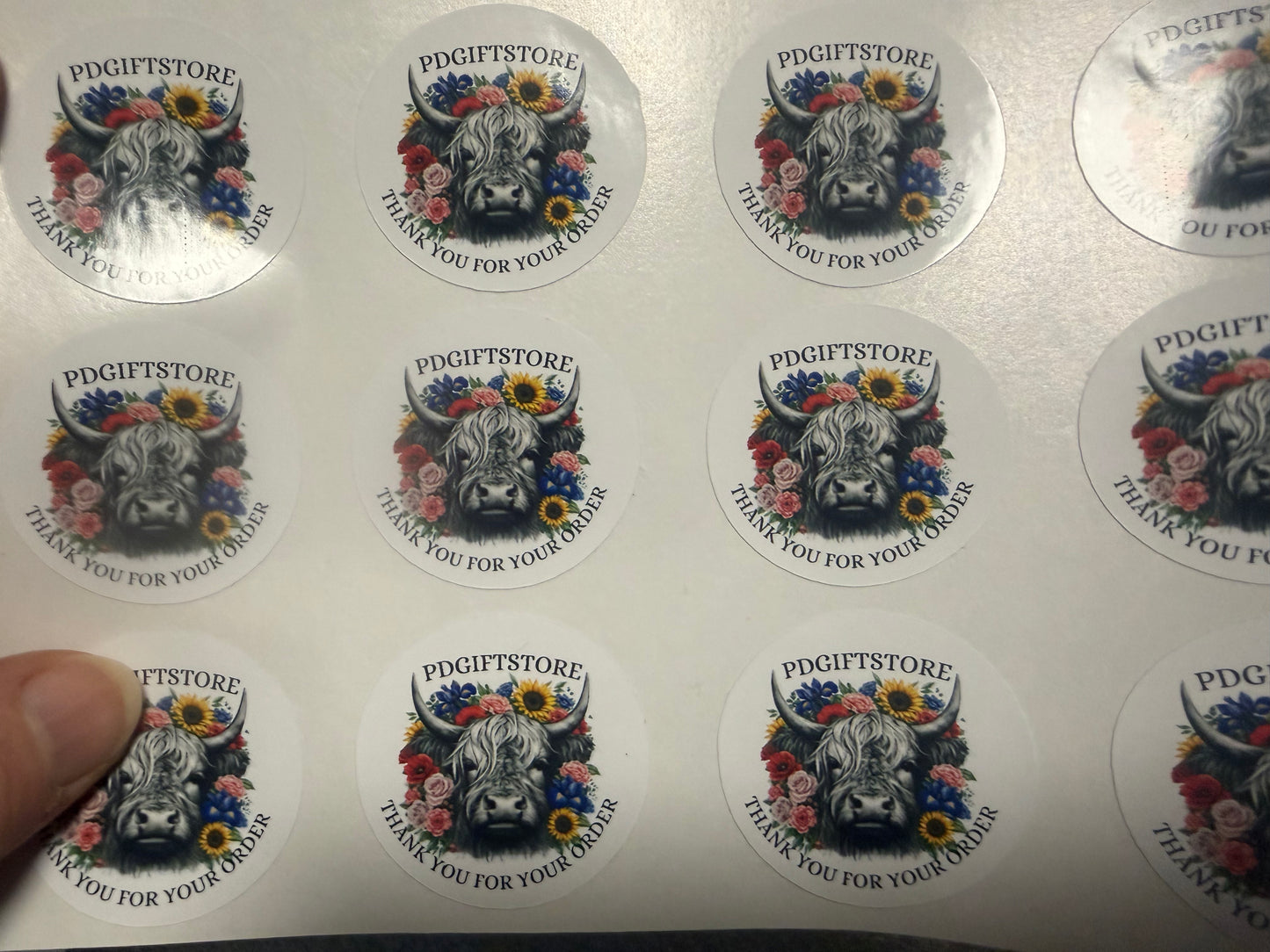 Business logo stickers 2 different sizes