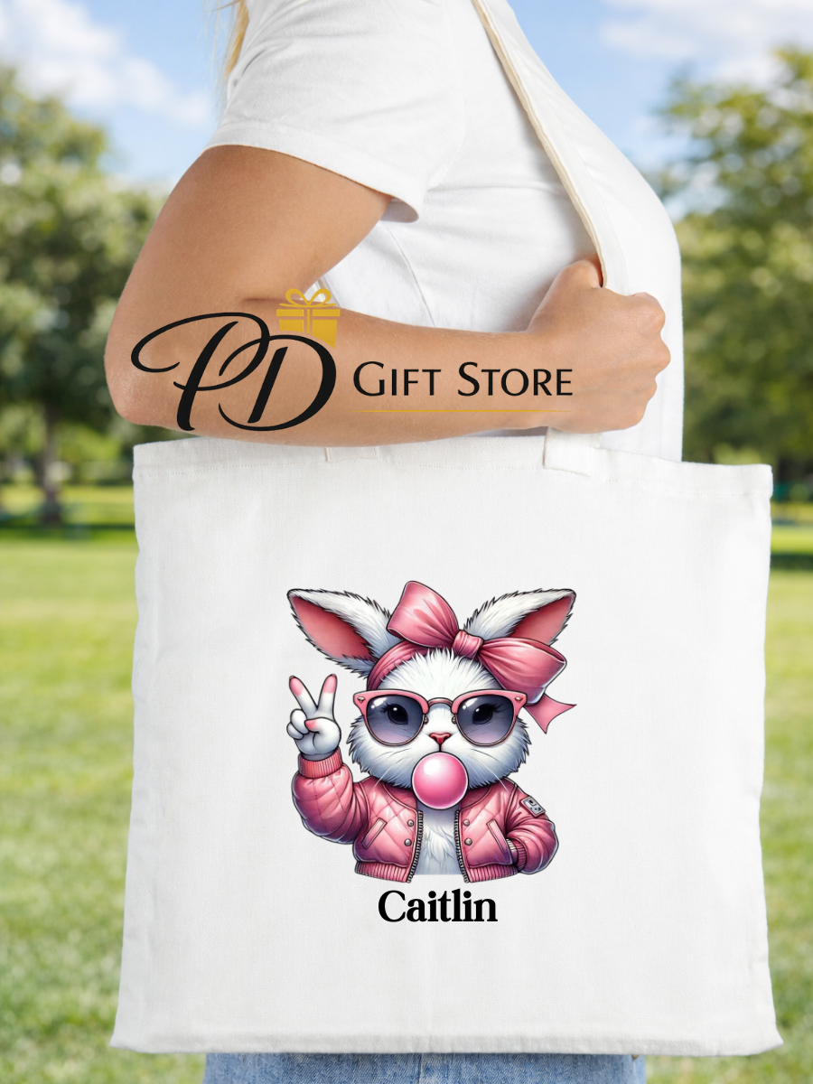 Personalised Easter tote bag