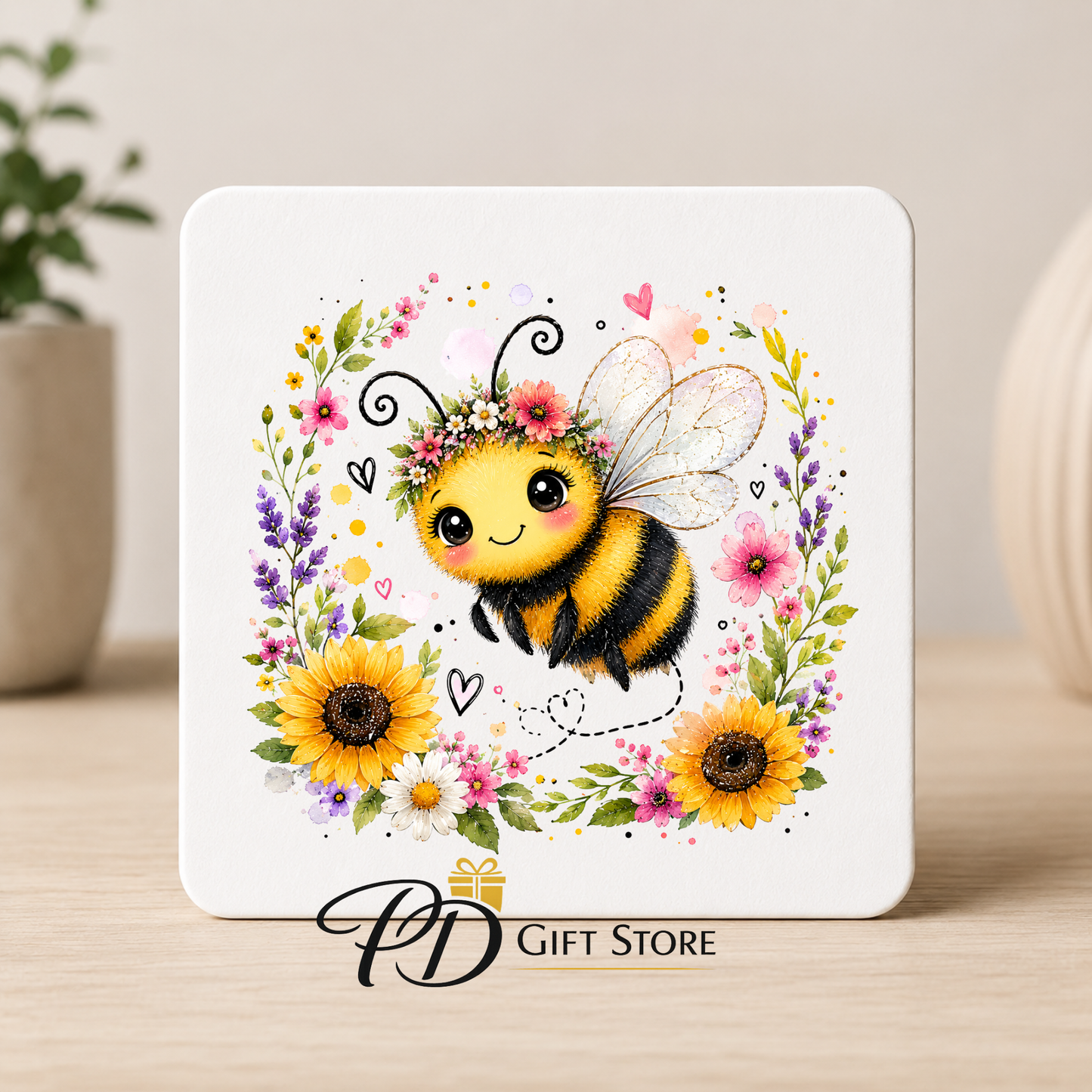 Bee Wooden Coaster