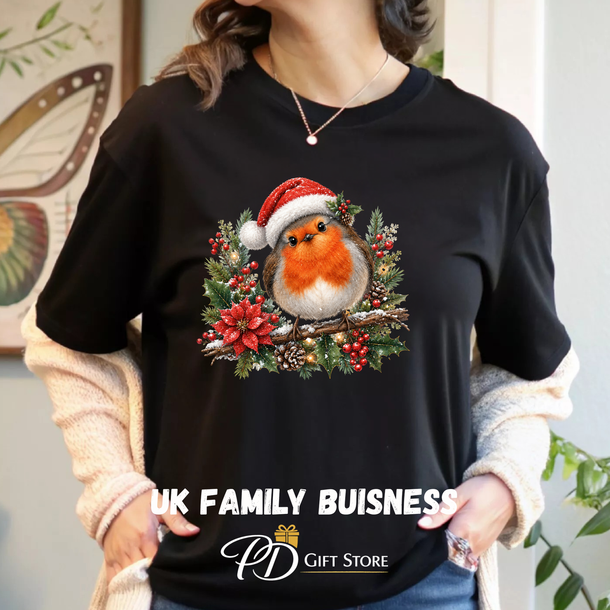 Christmas Robin T-shirt