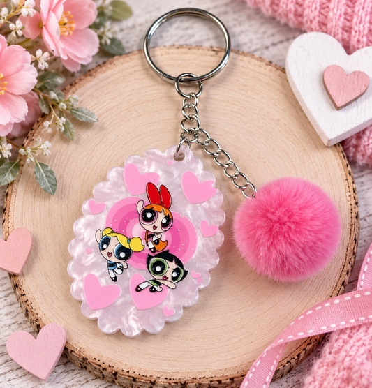 Power puff girls  key ring