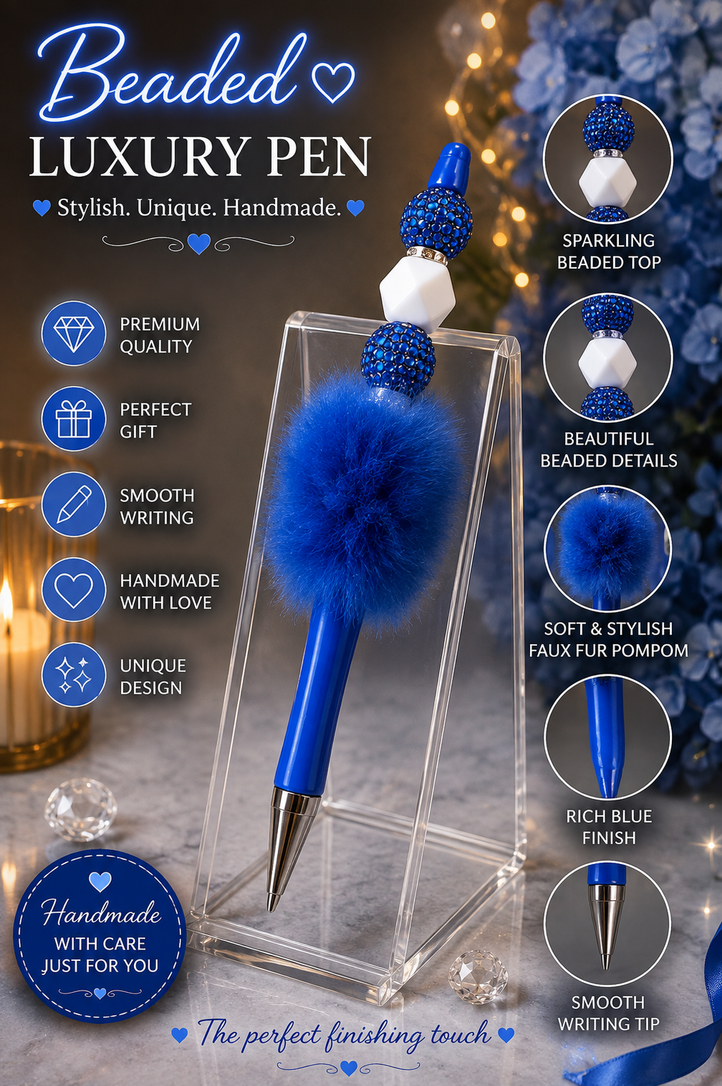 Blue Bead pen