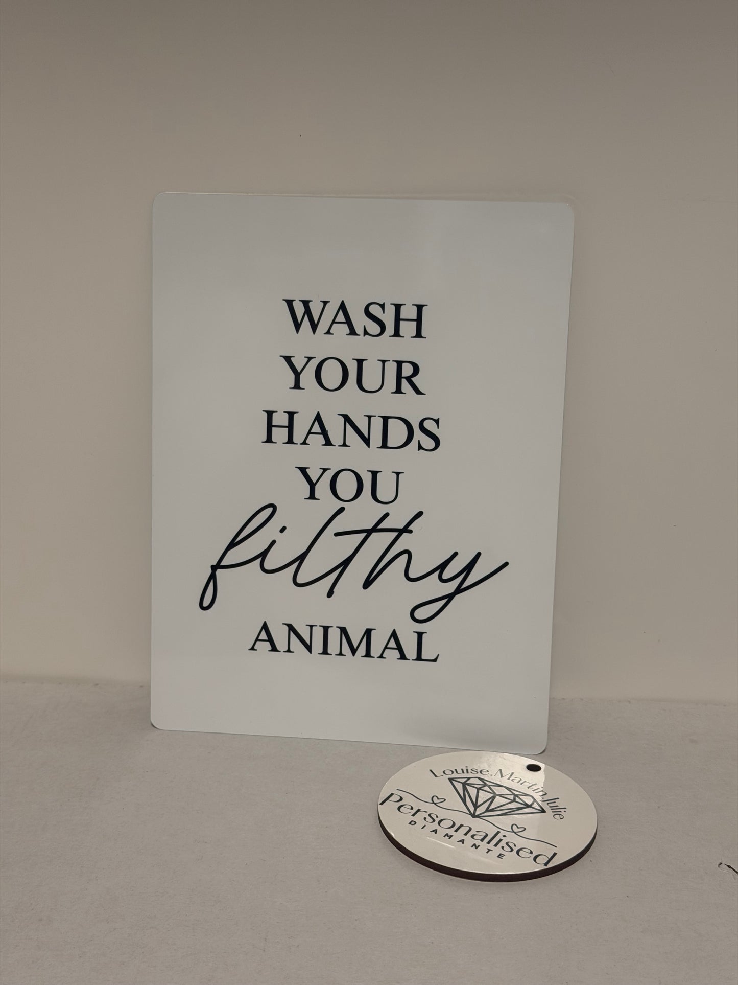 Wash your hand aluminium 6x8 inches sign