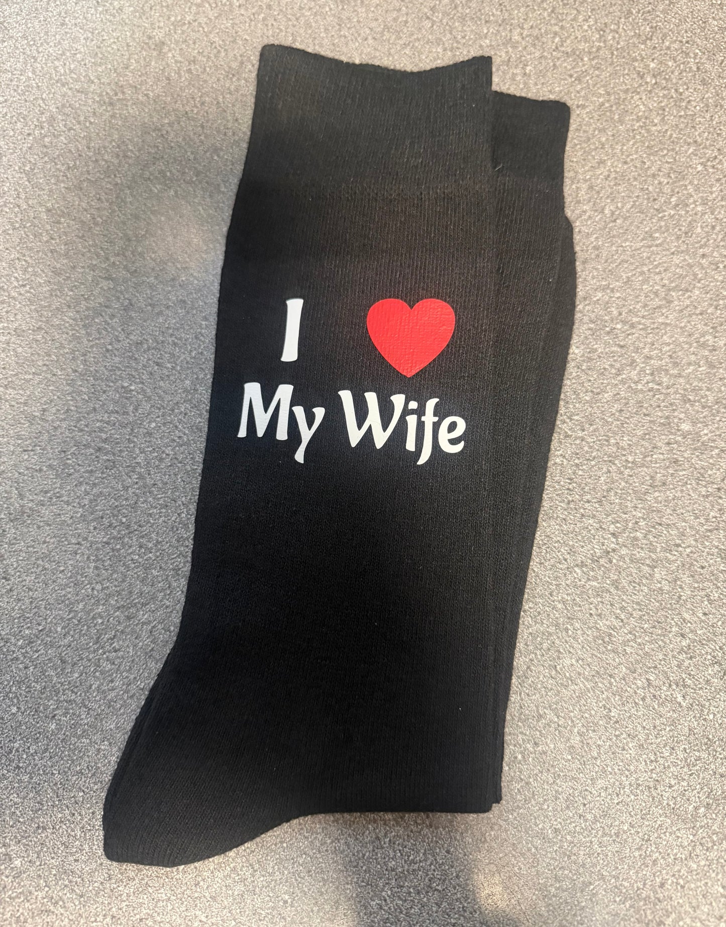 I love my wife socks Mens