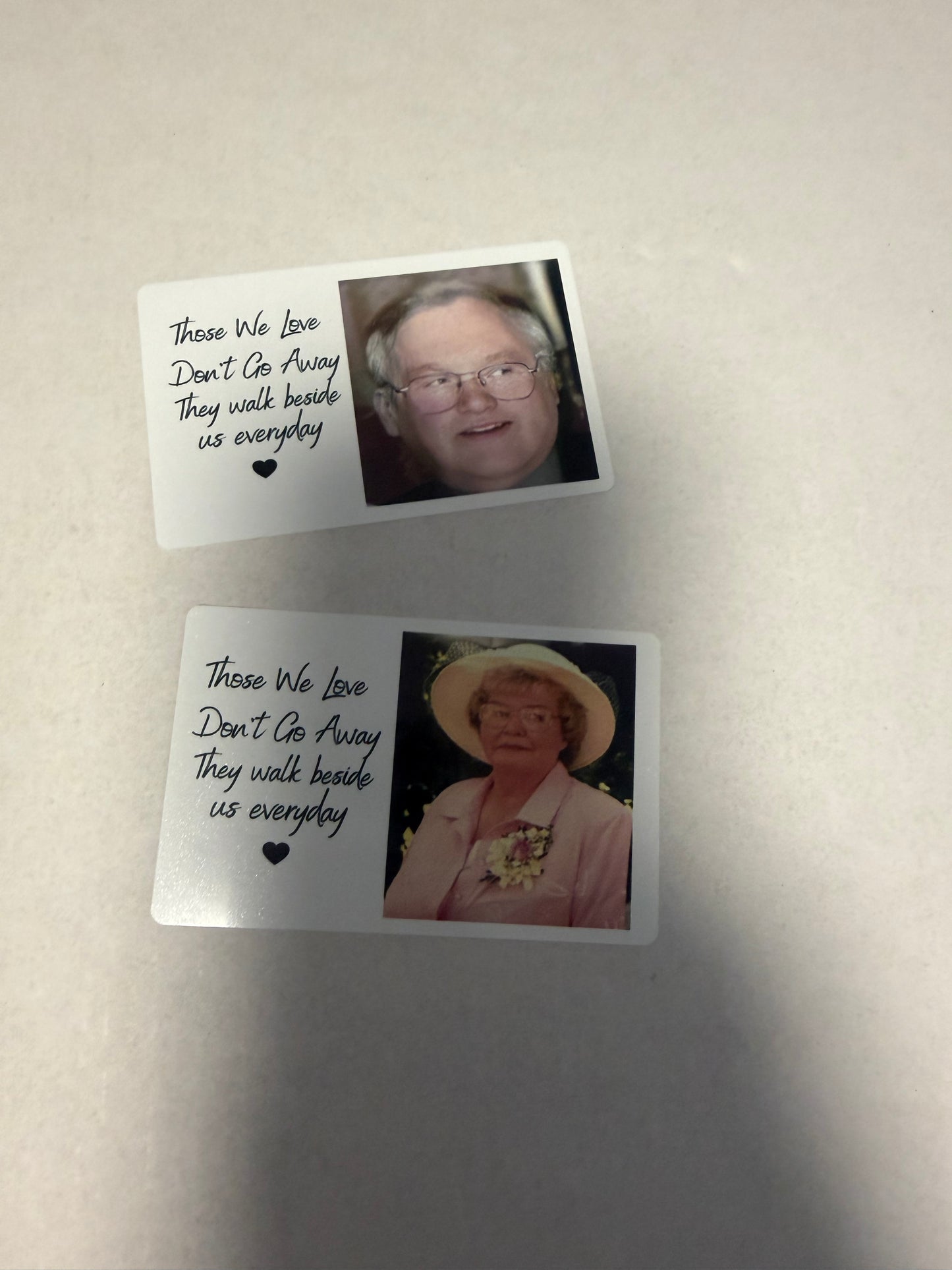 Memorial memory wallet card personalised with a  photo Metal Wallet Card Purse Card  Keepsake Bereavement Gift