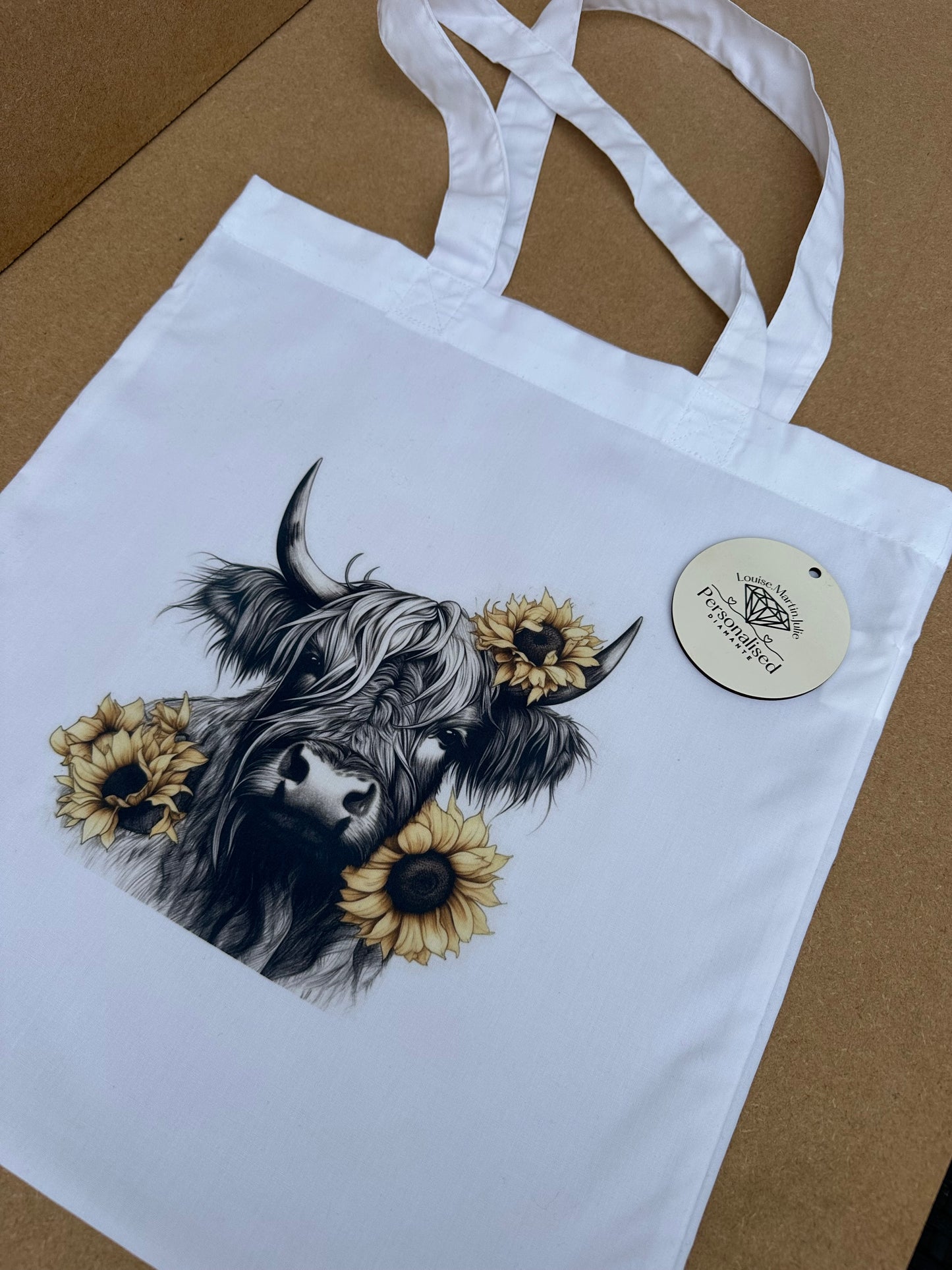 Highland cow tote bag