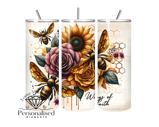 Wings of Faith bee 11 oz tumbler