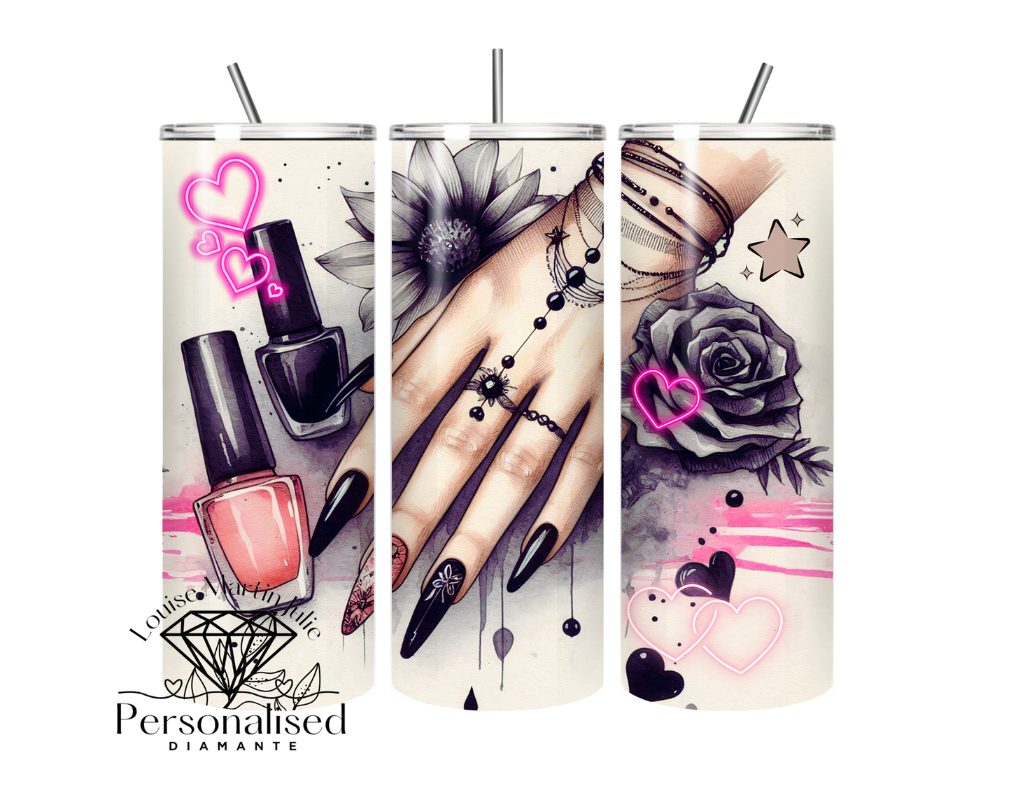 Beauty and nails 11 oz tumbler