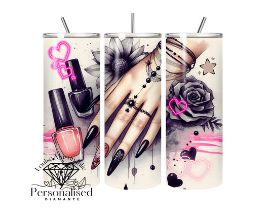 Beauty and nails 11 oz tumbler