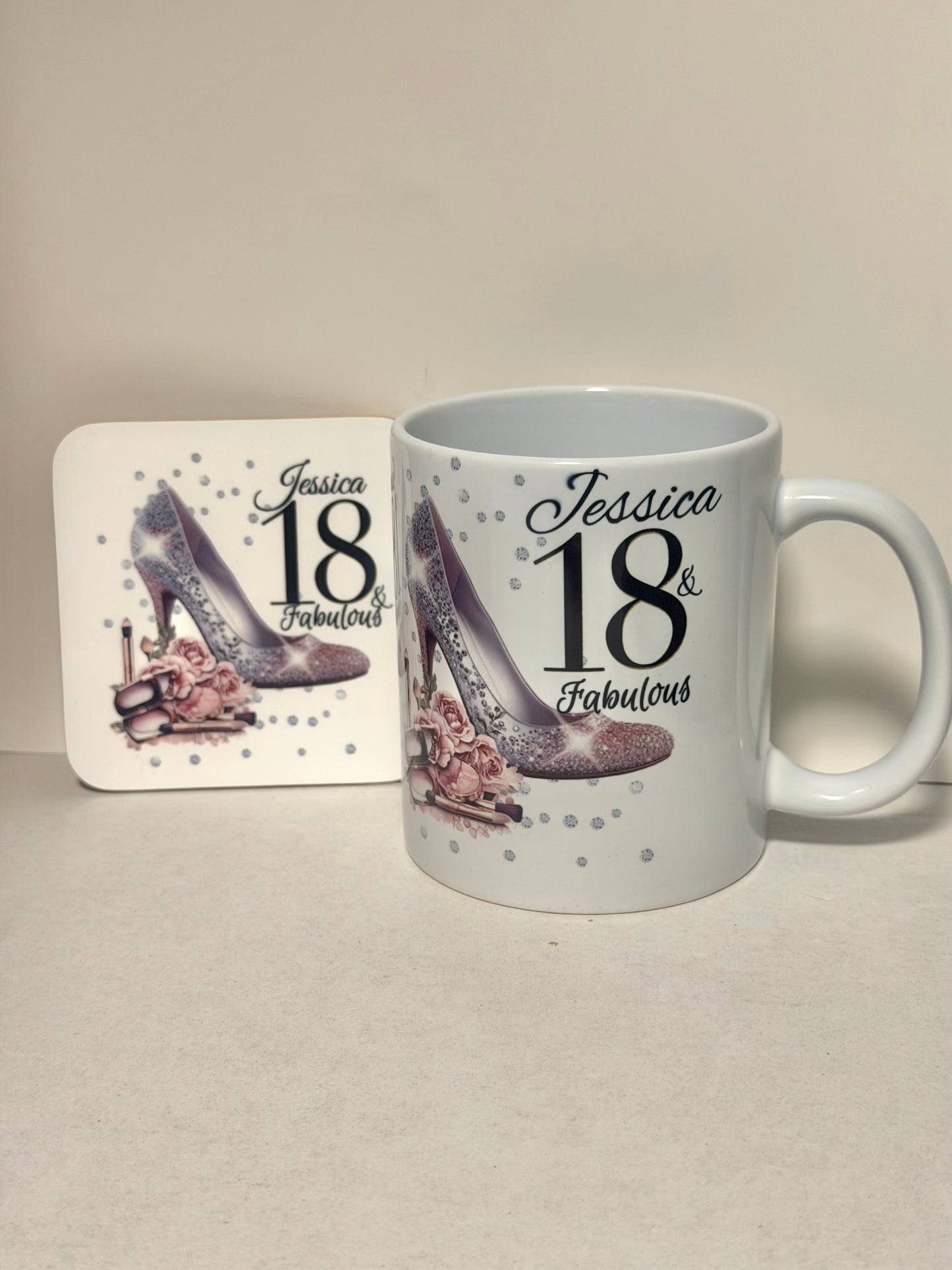 18th birthday my and coaster set