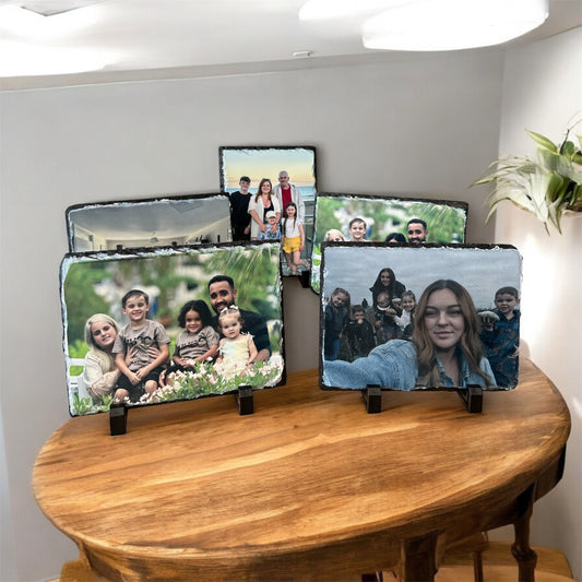 Photo Slate Gift - Personalised Slate Photo Frame for Anniversaries, Weddings, Birthdays, Christmas