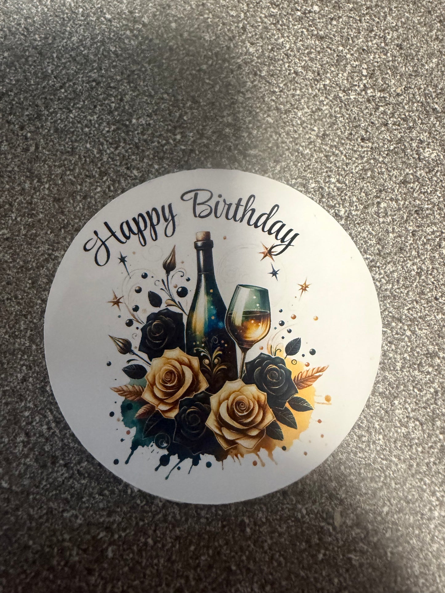 Birthday stickers any age can be added