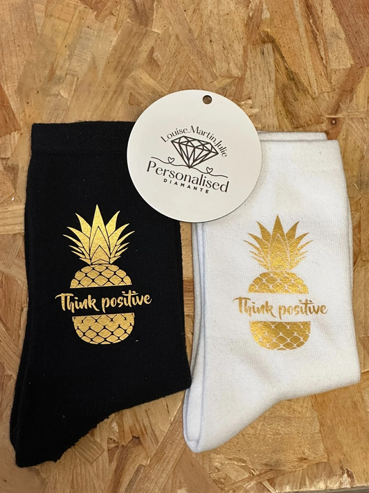 Lucky pineapple ivf socks, IVF socks, Think positive socks