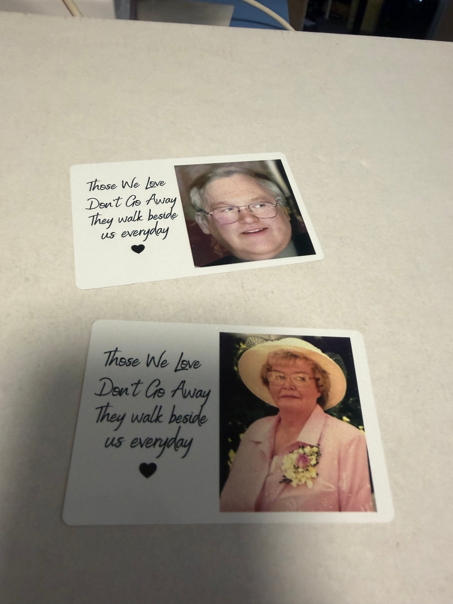 Memorial memory wallet card personalised with a  photo Metal Wallet Card Purse Card  Keepsake Bereavement Gift