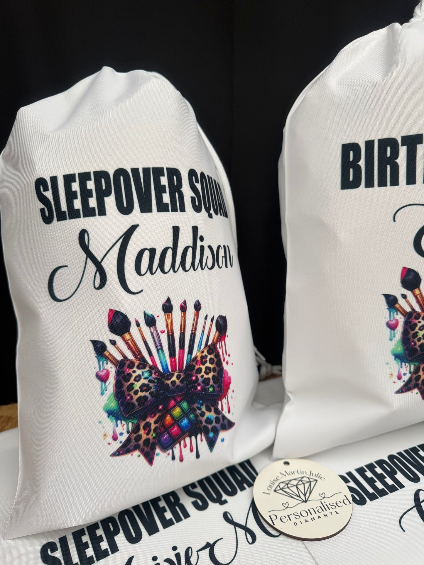 Sleepover squad Personalised party bag