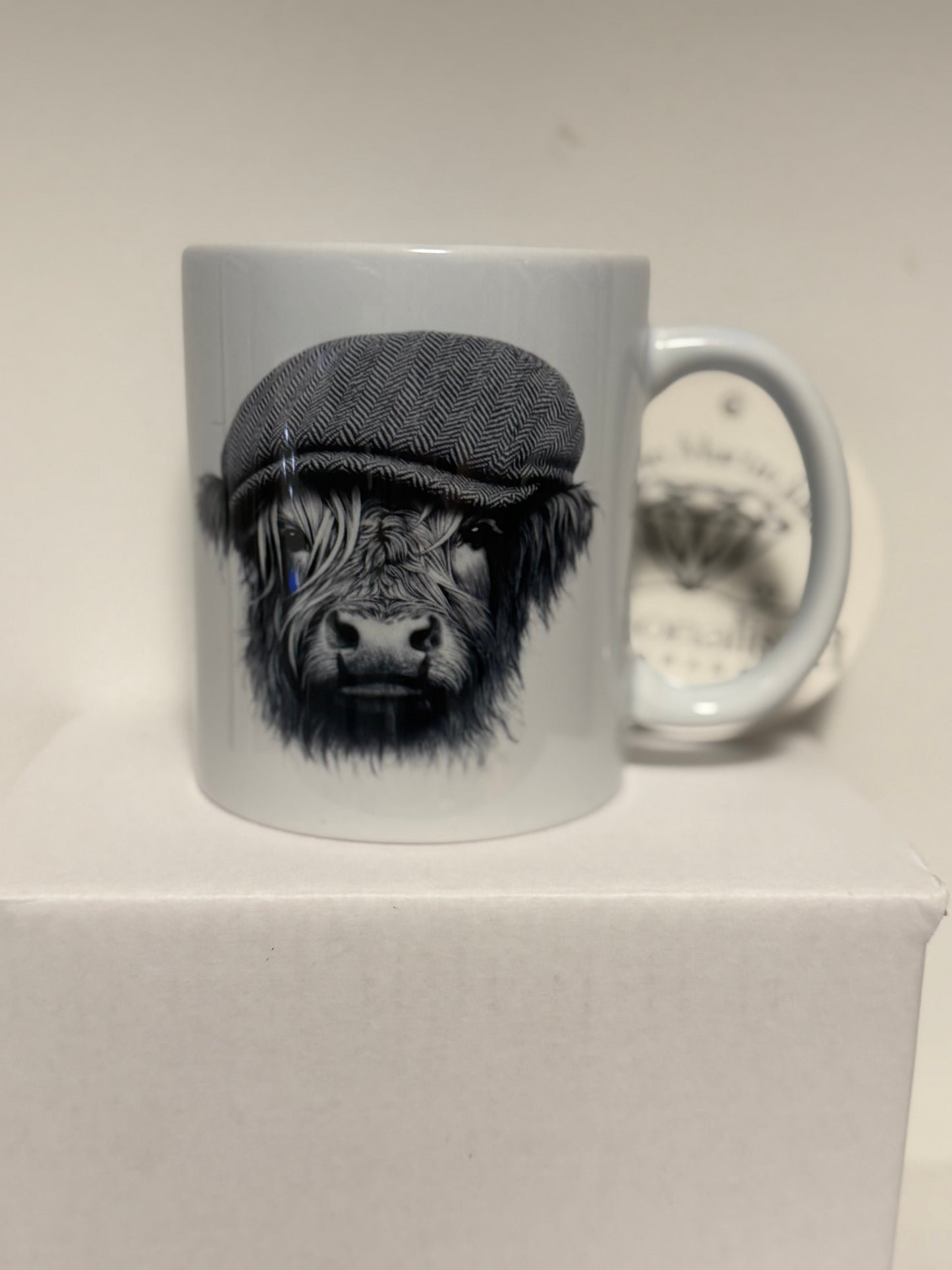 Highland cow mug floral design's