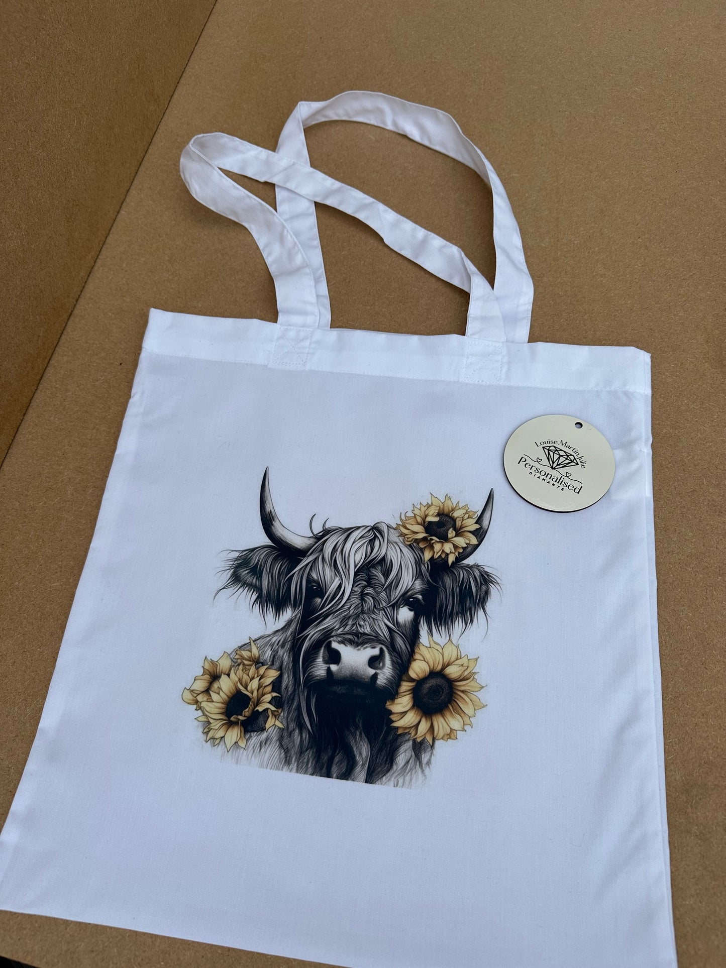 Highland cow tote bag