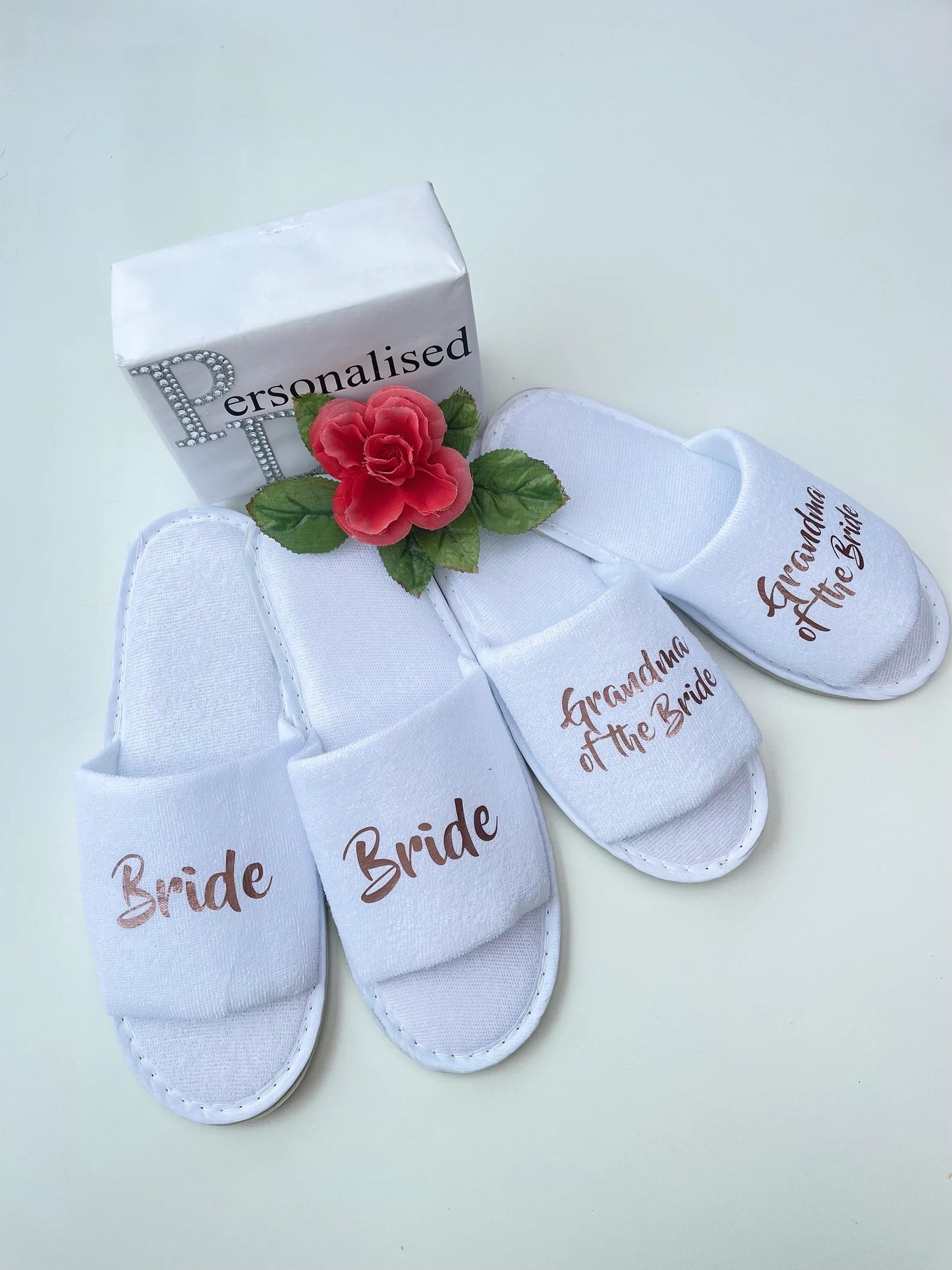 Wedding spa day slippers
