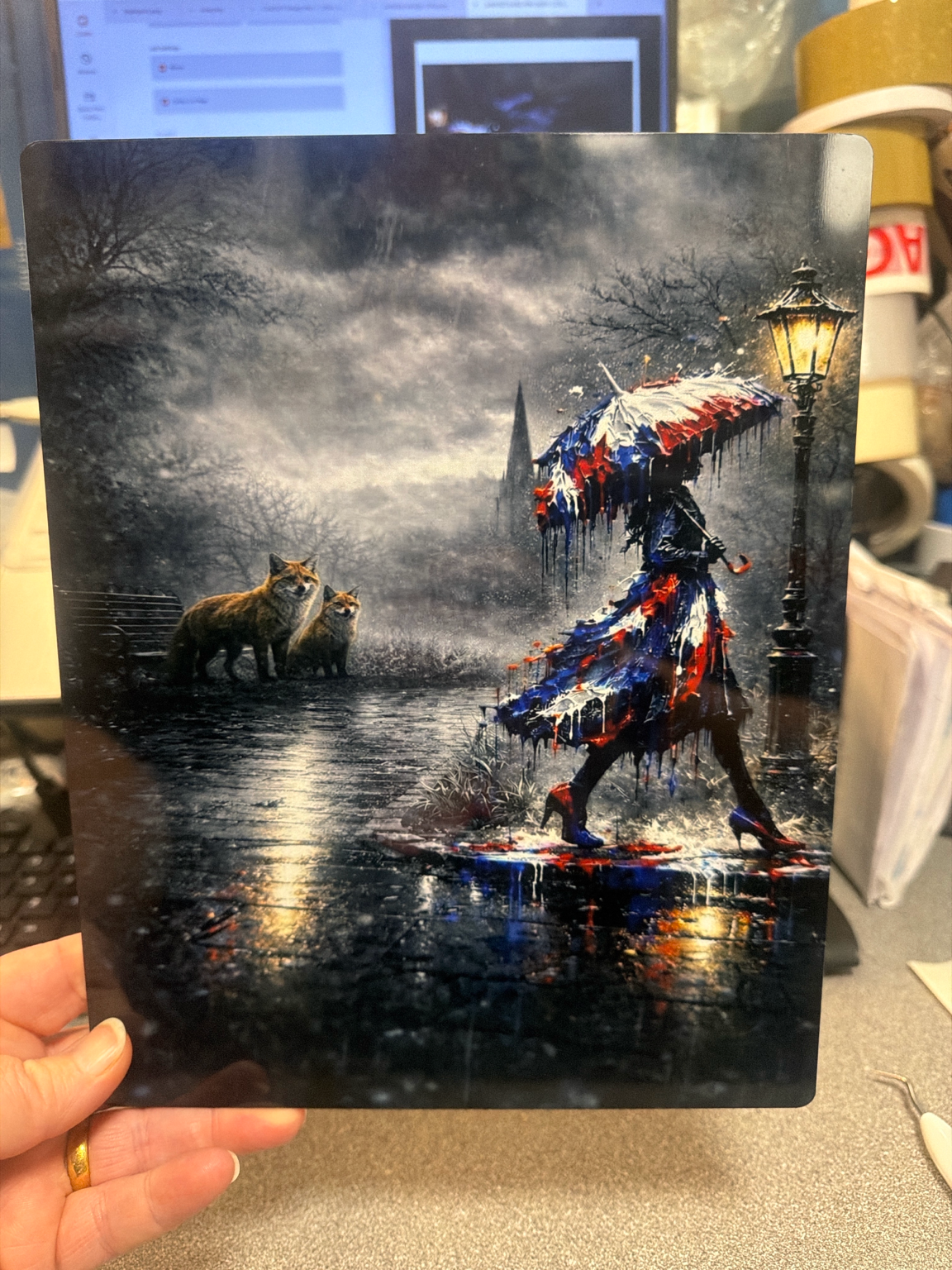 Fox 8x10 aluminium print