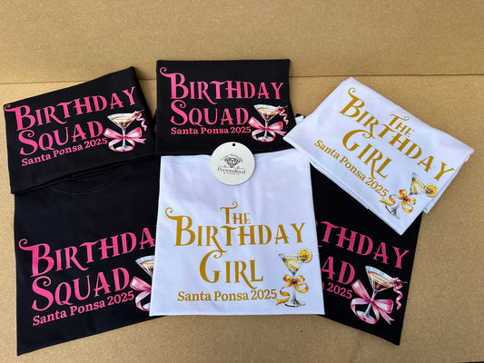 Birthday Girl Squad T-Shirts: Custom Party Tops