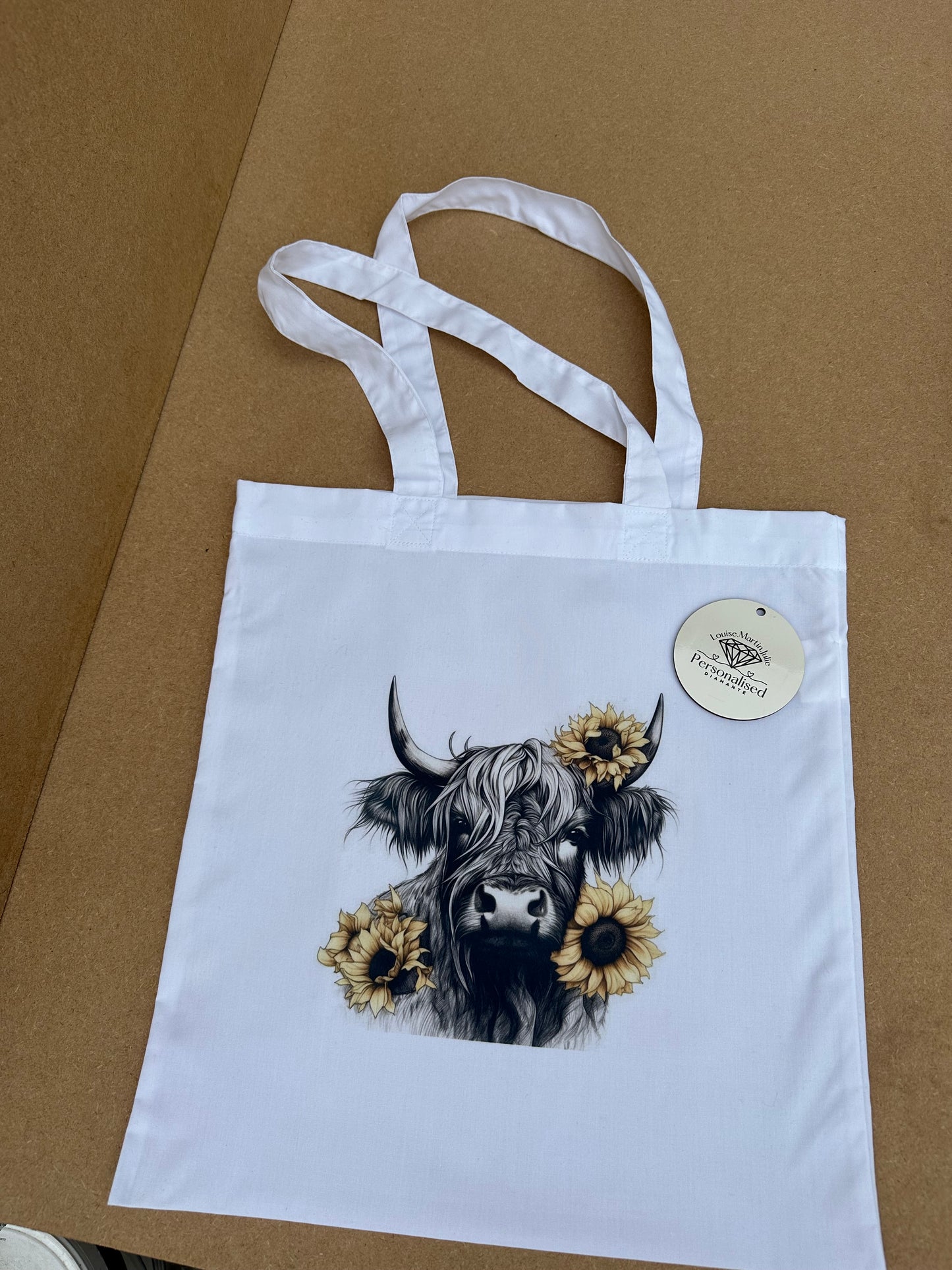 Highland cow tote bag