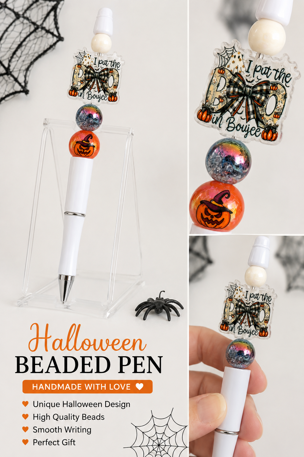 Halloween Boo bead pen
