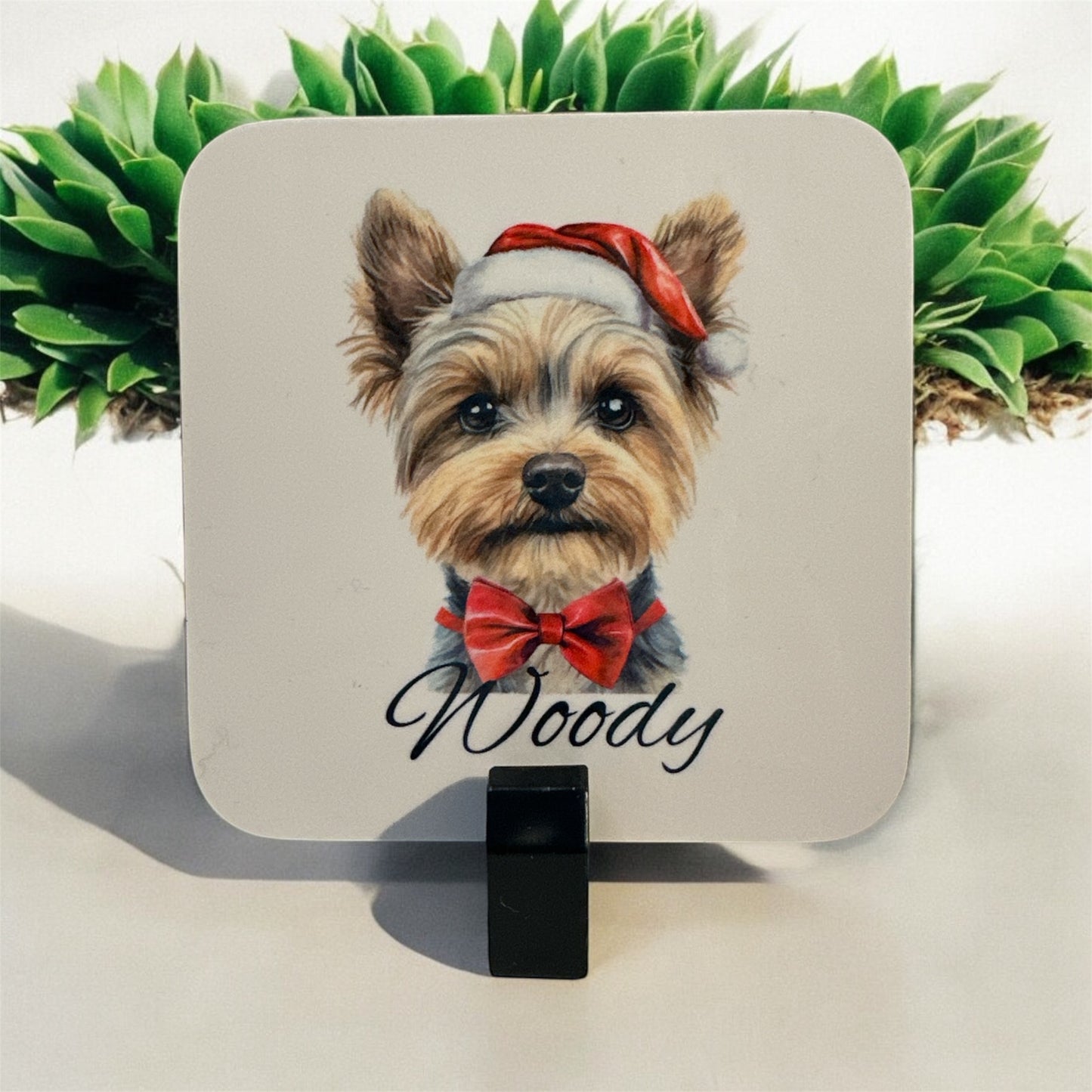 Personalised Christmas Dog coaster