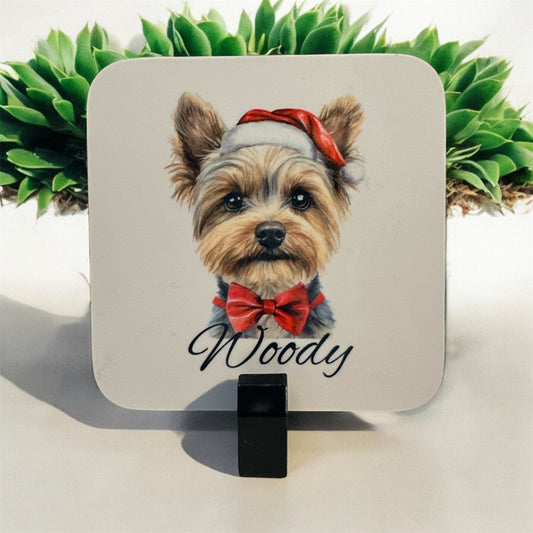 Personalised Christmas Dog coaster