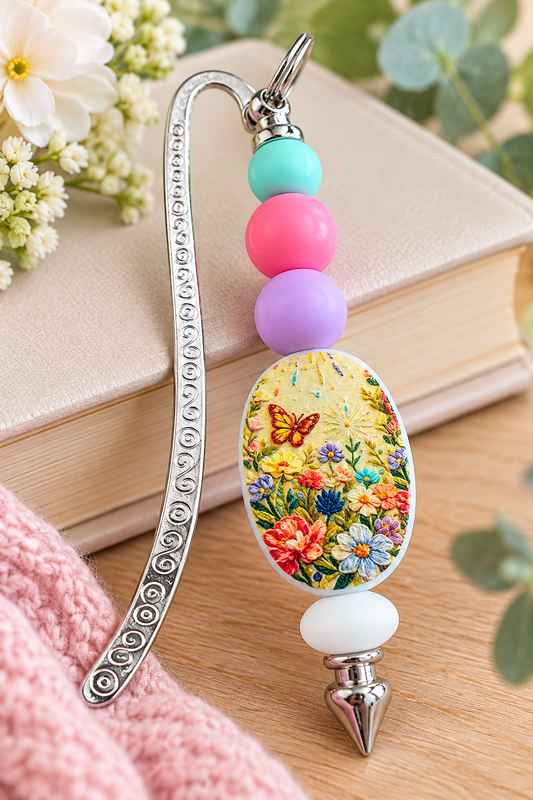 Classy Butterfly bead  Beaded bookmark