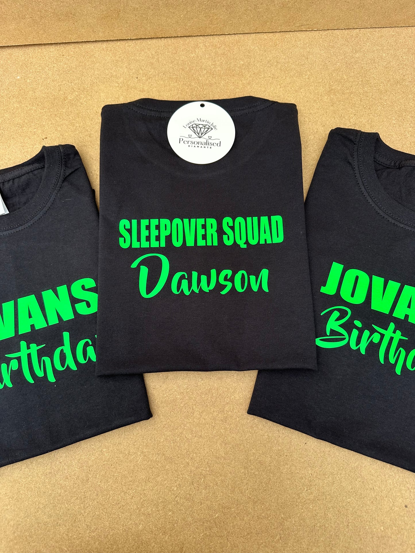 Sleepover Squad, Birthday T-shirt