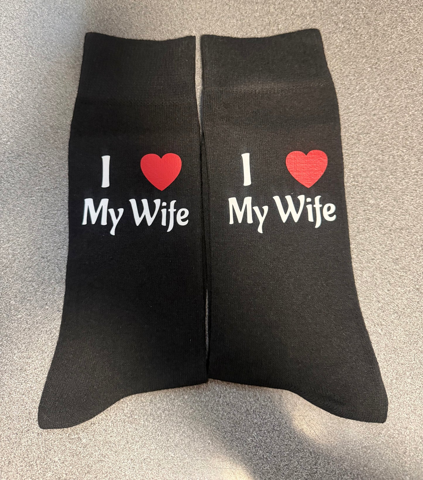 I love my wife socks Mens