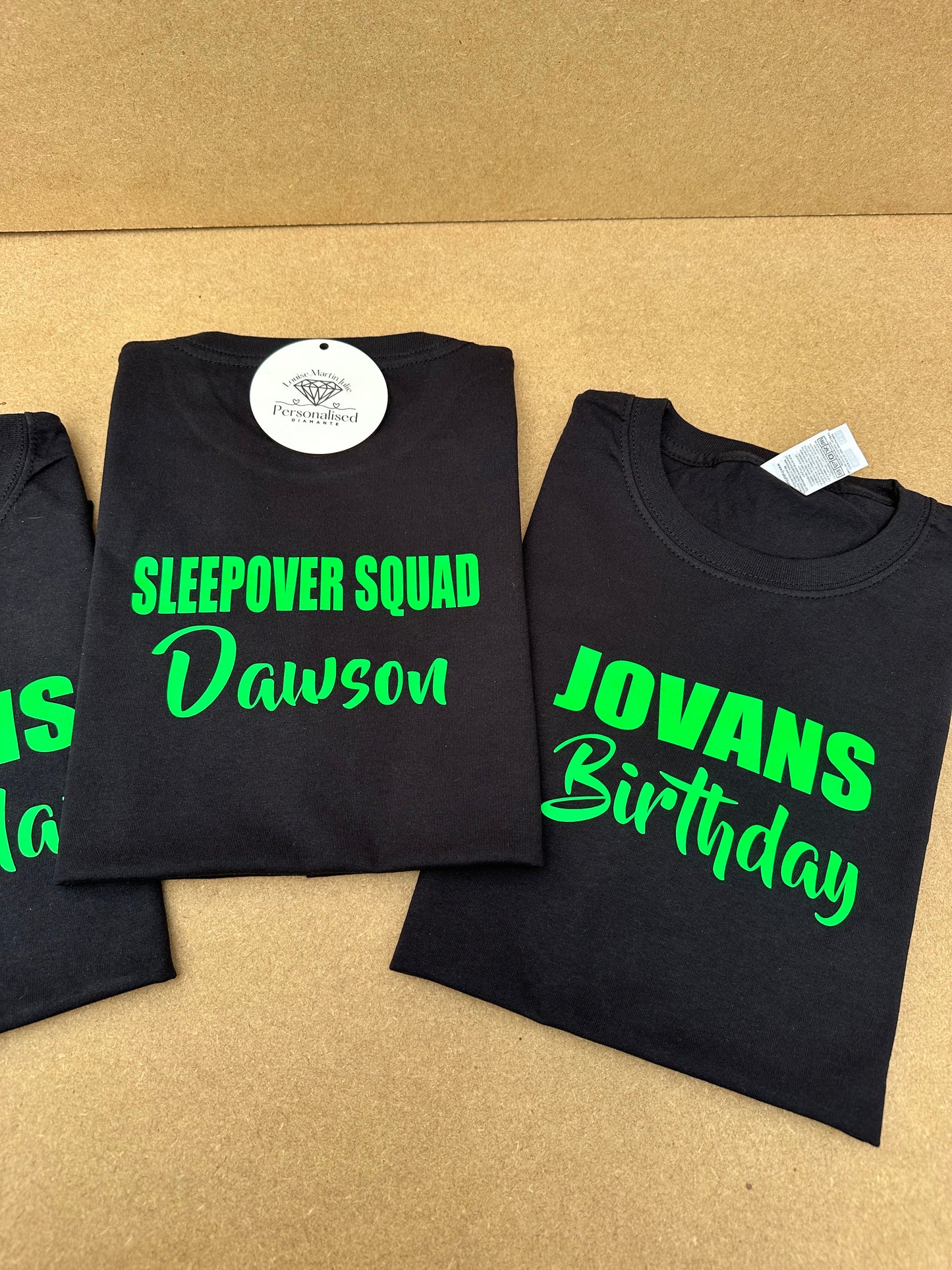 Sleepover Squad, Birthday T-shirt