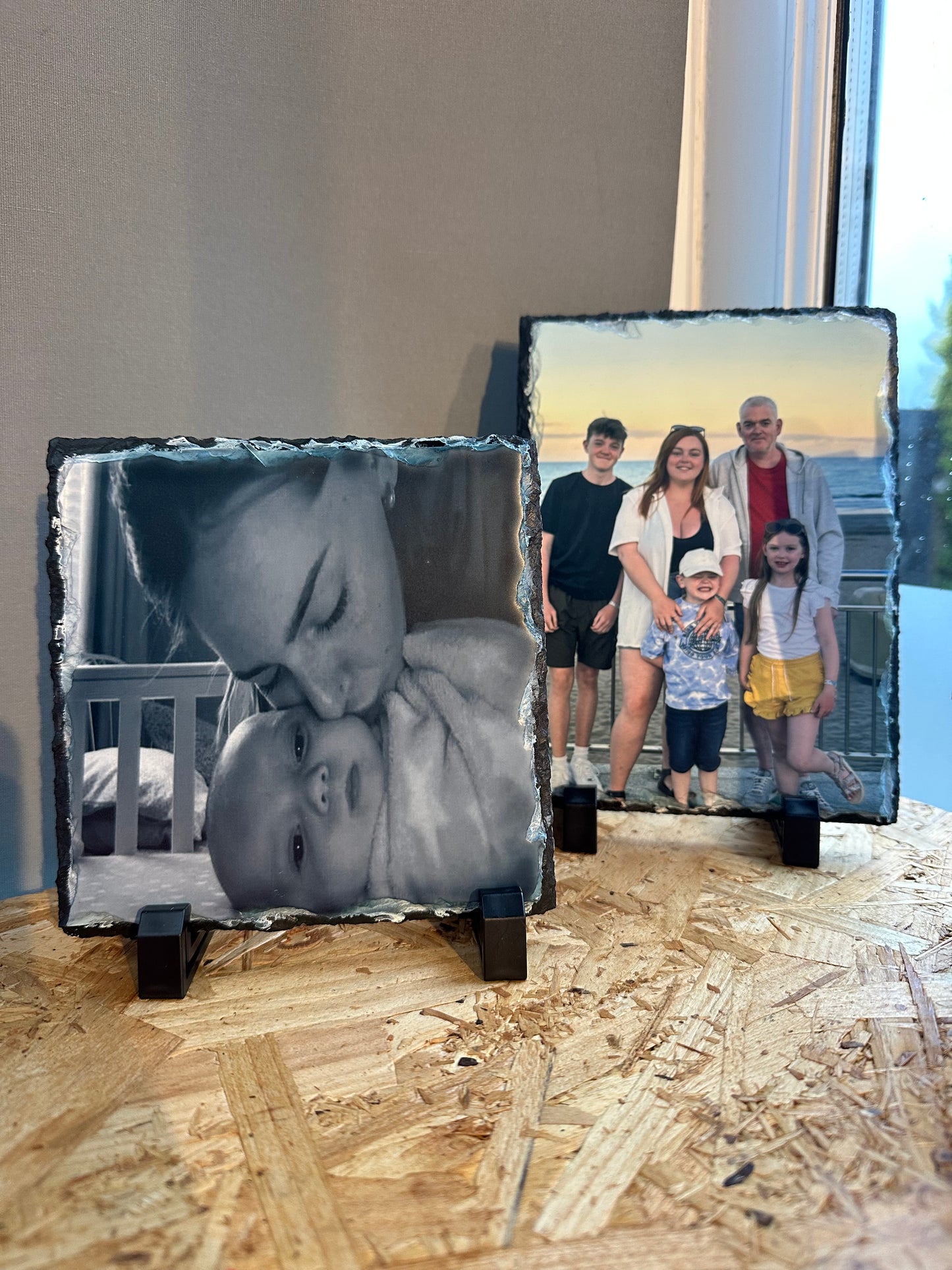 Photo Slate Gift - Personalised Slate Photo Frame for Anniversaries, Weddings, Birthdays, Christmas