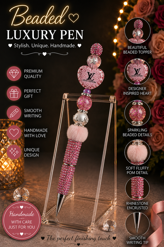 Luxury XL pink bling pen