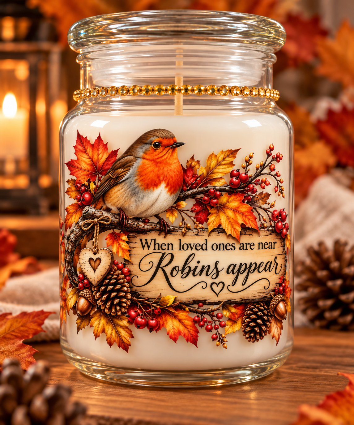 When robins appear loved ones are near candle