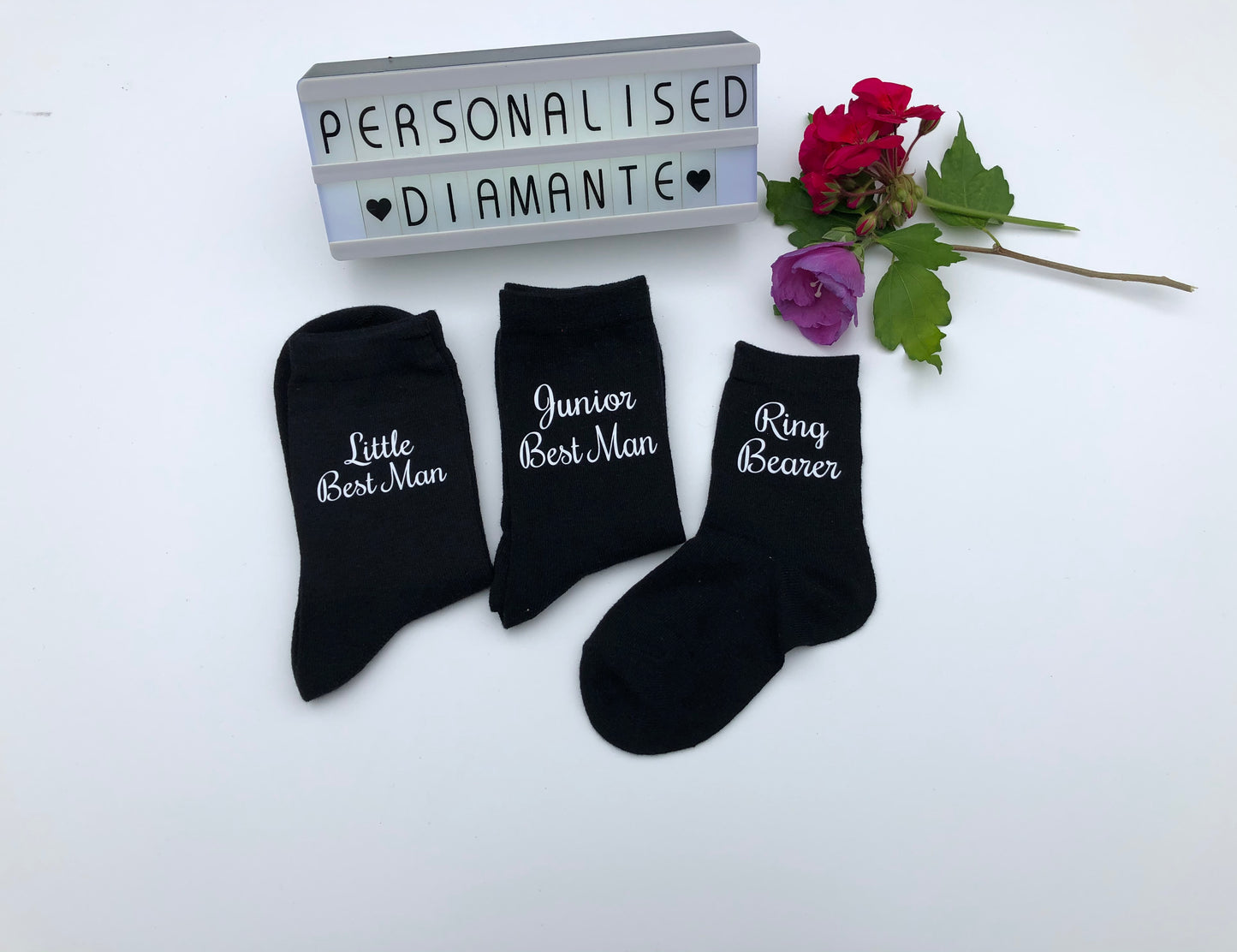Kids wedding socks Page Boy, ring bearer, groomsman ect