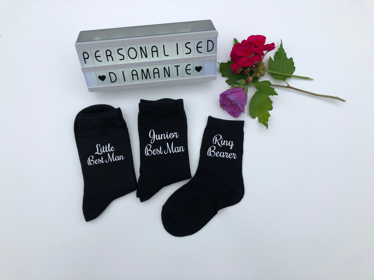 Kids wedding socks Page Boy, ring bearer, groomsman ect