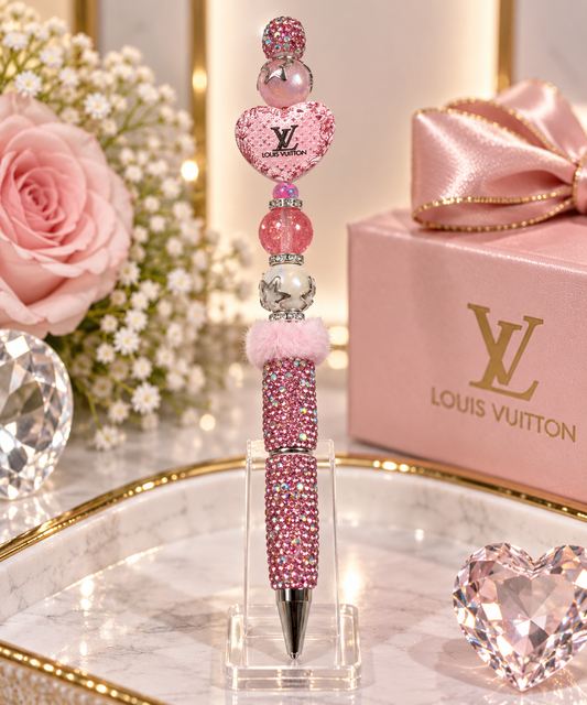 Luxury XL designer pink bling pen