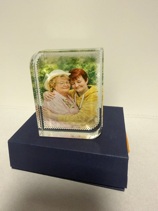 Crystal block small 6x8cm