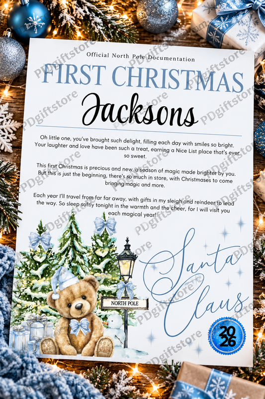 Baby's first christmas blue or pink Certificate