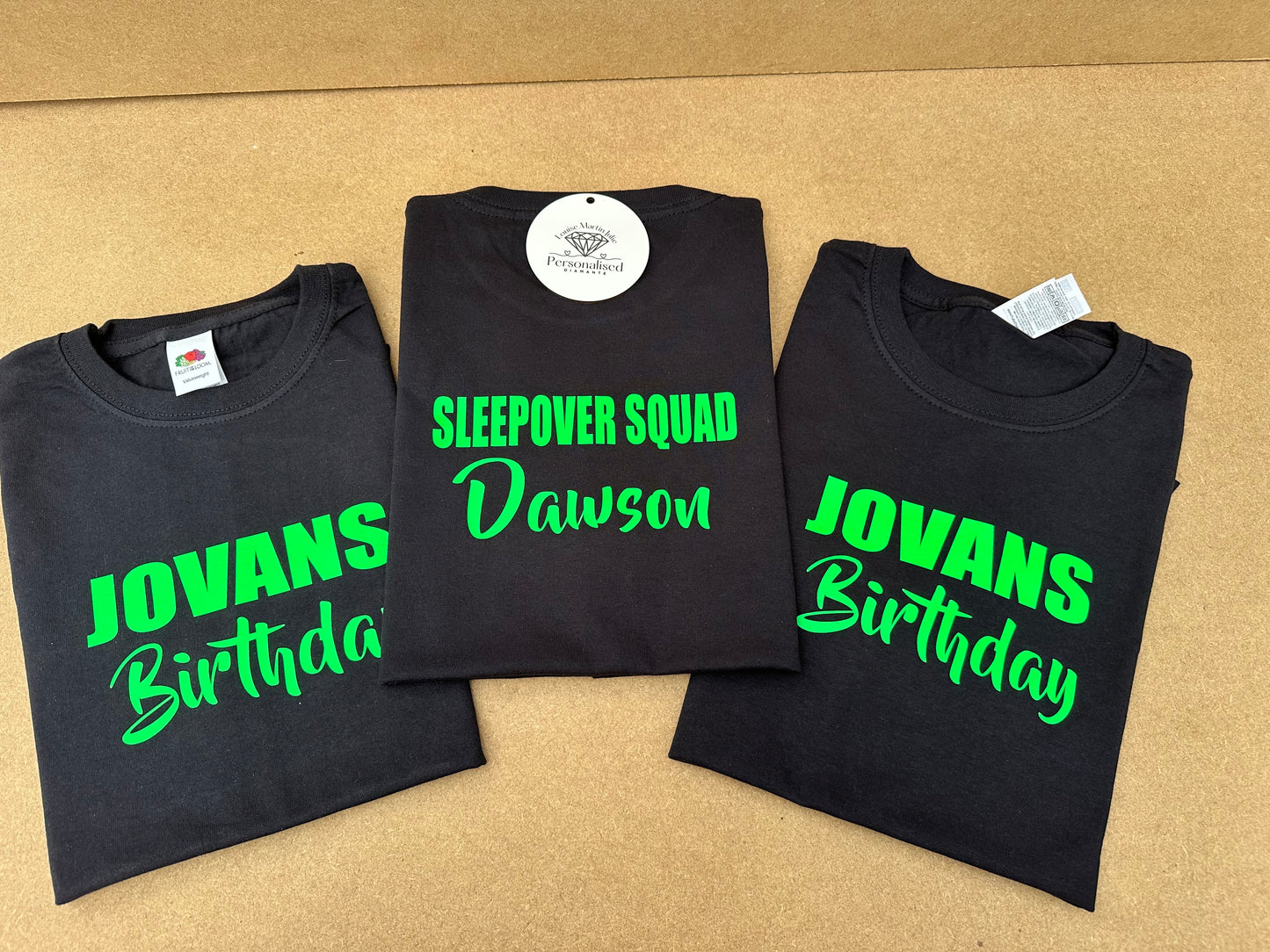 Sleepover Squad, Birthday T-shirt