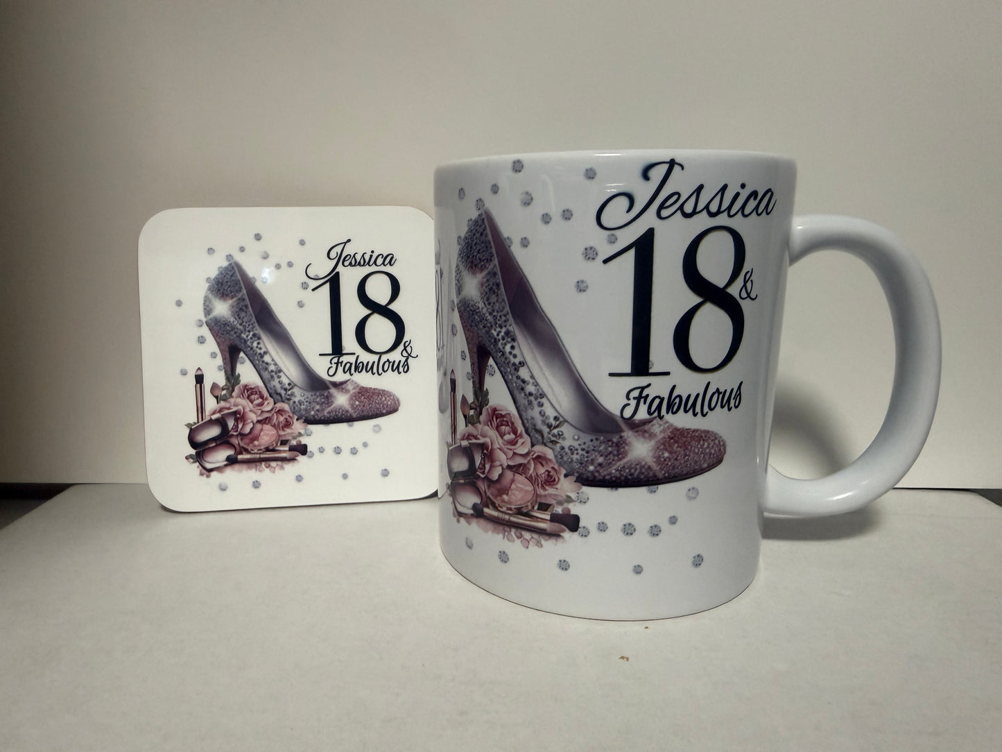 18th birthday my and coaster set