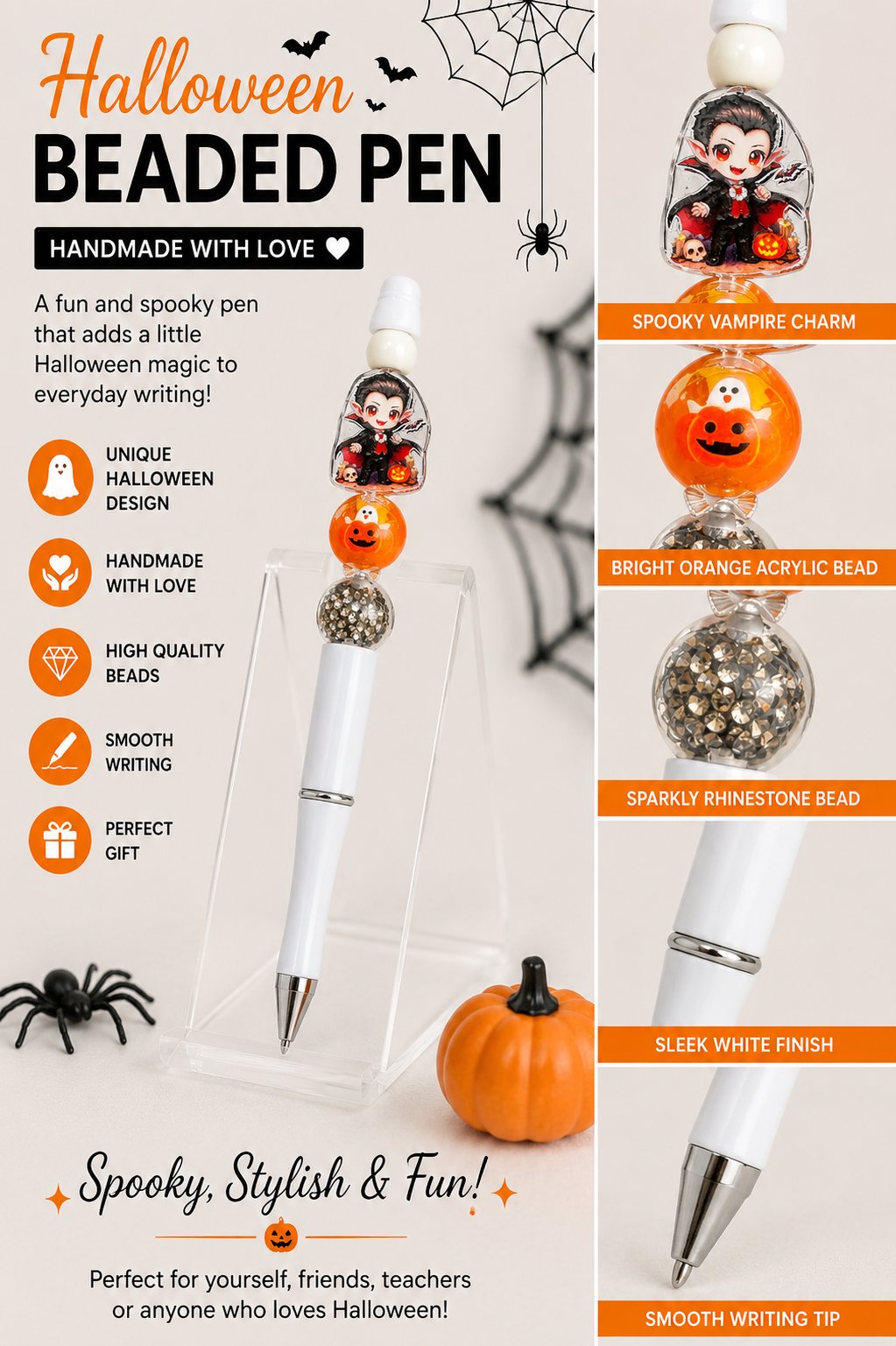 Halloween boy bead pen