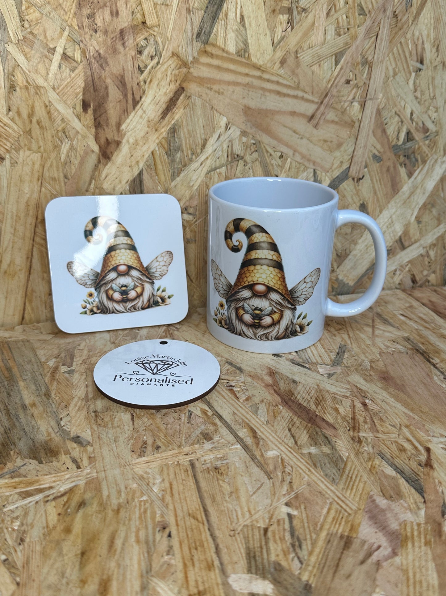 Bee mug and matching coaster