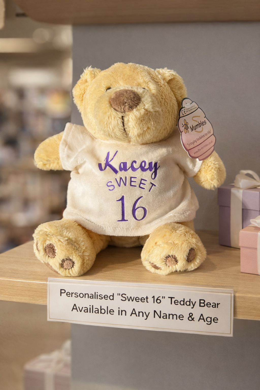 Personalised sweet 16 Birthday Teddy Bear